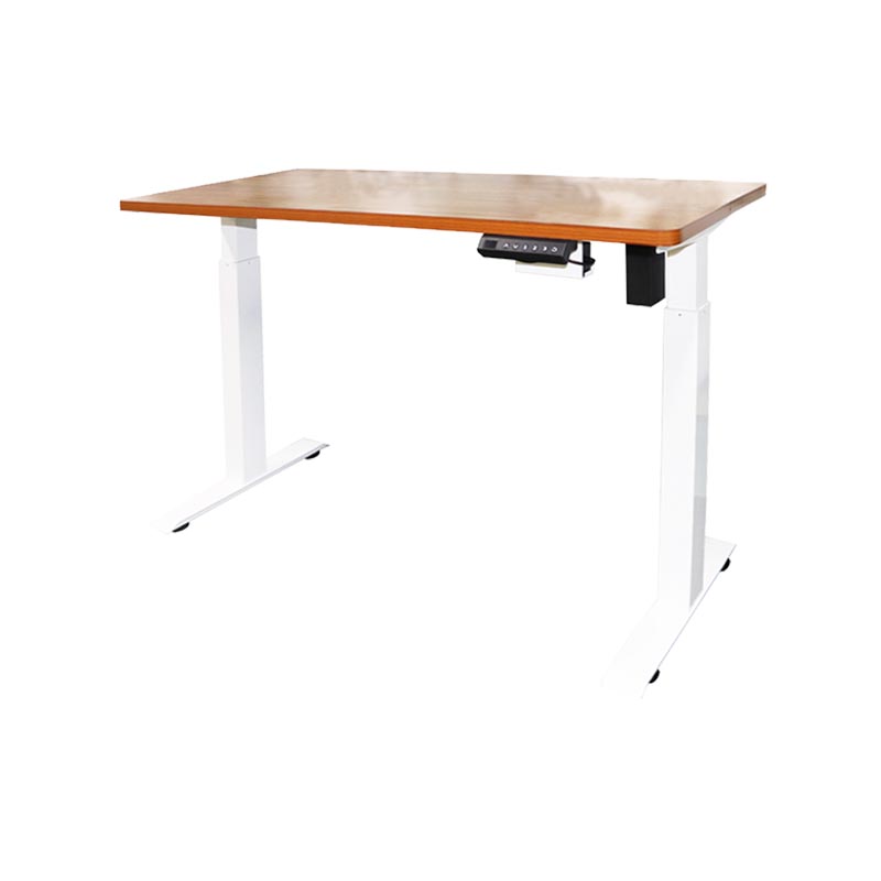 悦山 电脑桌电动升降桌办公桌 单电机款 1200*600*750-1200mm*1张 原木色